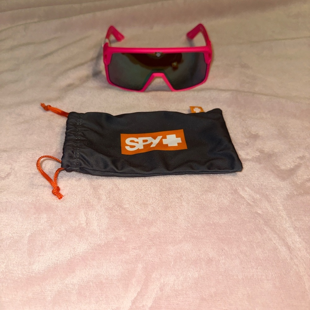 SPY Vibrant Pink Sunglasses with Pouch